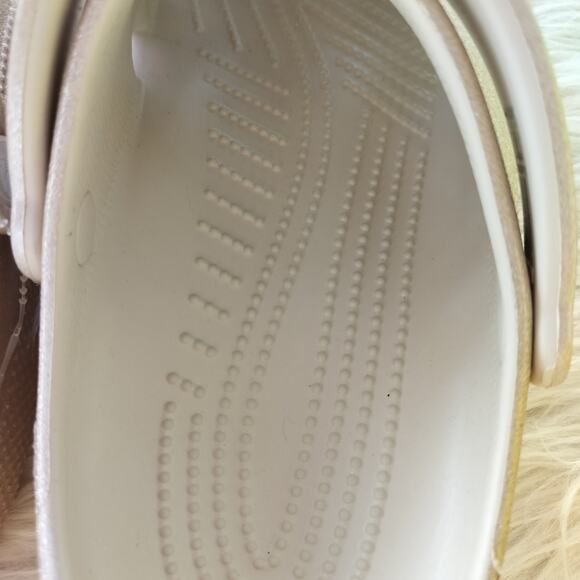 3987) Crocs Unisex Classic Champagne Glitter Clogs Size US M9/W11 - Picture 8 of 9